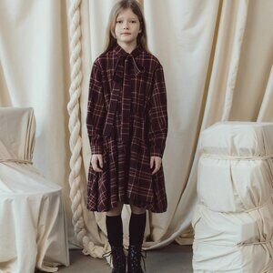 NWT UNLABEL KACEY DRESS-Iron Oxide Square 164cm 13-14y